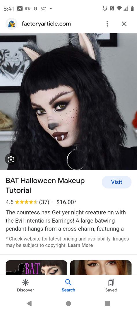 Bat Costume Makeup Women's, Bat Makeup Ideas, Bat Nose Makeup, Bat Inspired Makeup, Bat Makeup Women, Bat Face Makeup, Bat Makeup Halloween, Bat Face Paint, Bat Makeup