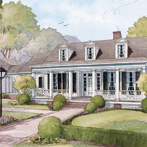 Looking to Build? The Bellewood Cottage House Plan Has a Classic Design Made to Suit Any Stage of Life Floor Plans Architecture, Southern Style Home, Three Bedroom House Plan, Creek House, Southern Living House Plans, Cottage House Plan, Plans Architecture, Beach House Plans, Florida Room