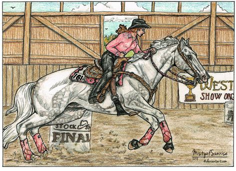 Barrel Racing Drawing, Western Horse Drawing, Horse Drawing Tutorial, Alien Birthday, Equine Artwork, Glimmer Of Hope, Horse Art Drawing, Horse Cartoon, Stock Show