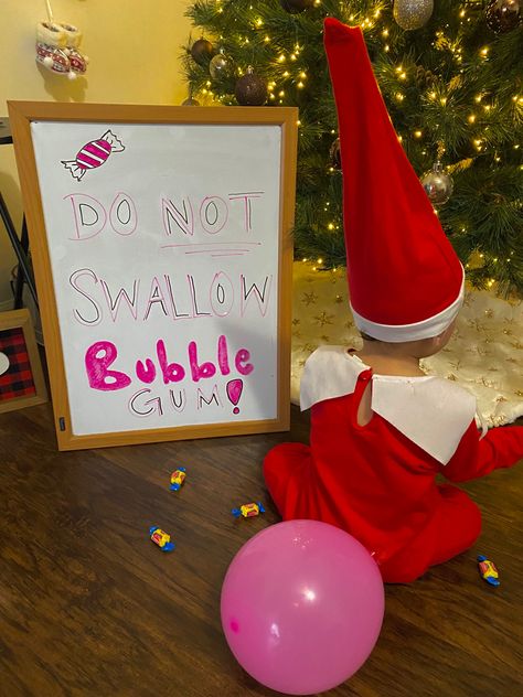 Elf Announcement, Elf On The Shelf 5 Days Until Christmas, Elf On A Shelf 1st Day Back, Baby As Elf On The Shelf, Elf Babies On The Shelf, Elf On The Shelf Baby, Elf’s 1st Day Back, Elf On The Shelf Pictures With Baby, Baby Elf On The Shelf Ideas