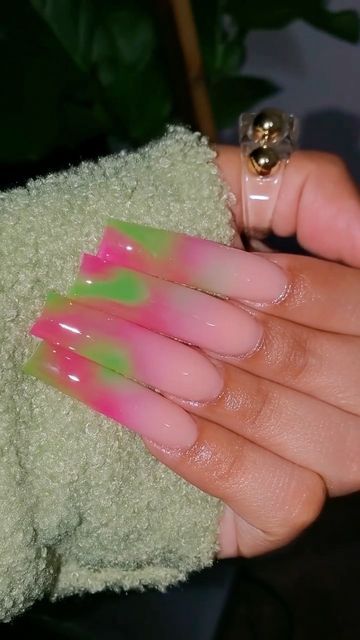 Cosmo Wanda Nails, Cosmo And Wanda Nails, Wanda Nails, Cosmo And Wanda, Founders Day, Girly Acrylic Nails, French Acrylic Nails, Acrylic Designs, Pretty Acrylic Nails