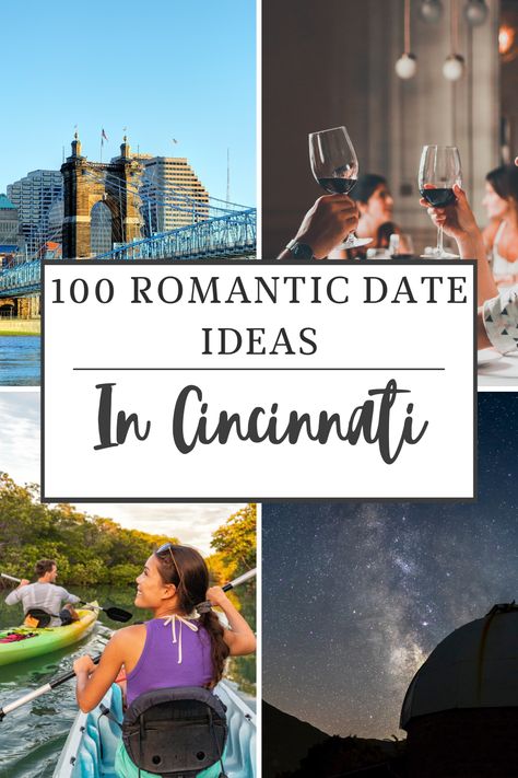 Cincinnati is an amazing place for dates. This rich city is full of delicious food, fabulous cocktails, and romantic activities. With over 100 date ideas in Cincinnati, Ohio - you are sure to find something new and fun for you and that special someone from our curated list of the best romantic date ideas in Cincinnati. Cincinnati Date Ideas, Things To Do In Cincinnati Ohio, Proposal Spots, Unique Date Ideas, Day Date Ideas, Date Activities, Eden Park, Downtown Cincinnati, Romantic Date Ideas