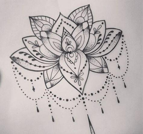 Lotus Mandala Tattoo Designs Lotus Blossom Tattoos, Tato Mandala, Lotusblume Tattoo, Lotus Mandala Tattoo, Small Mandala, Lotus Flower Tattoo Design, Mandala Lotus, Lotus Tattoo Design, Tattoo Dotwork