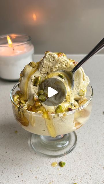 Gina Burgess on Instagram: "Pistachio Ice Cream 🥹🍨comment ‘ice’ and I’ll DM you the recipe link, or you can find the recipe on my blog, link in bio x  No bananas, no ice cream maker, all you need for this is a blender! Serve with crushed pistachios and a generous drizzle of syrup. I am obsessed with this recipe, it’s super simple and perfect for summer. Enjoy!   #pistachio #pistachioicecream #veganicecream #nobakedessert #easyvegan #nobakerecipe #vegandessert #plantbasedrecipes #dairyfreerecipes #vegansweets #sweettreats #pistachio" Crushed Pistachios, Frozen Yogurt Popsicles, Healthy Ice Cream Recipes, Pistachio Ice Cream, Plant Based Cookbook, Healthy Ice Cream, Vegan Ice Cream, Healthy Sweets Recipes, 5th Anniversary