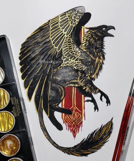 Griffon Tattoo, Griffin Tattoo, Arte Viking, Kunst Tattoos, Painting Subjects, Desenho Tattoo, Mythology Art, Fantasy Creatures Art, Mythical Creatures Art