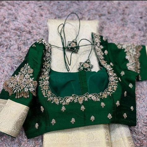 Dm@9640490158 Designer maggam work blouse Fabric: Halfpattu/Rawsilk Dispatch: 3days Price : 2800unstiched .3350stitched Colours and sizes can be customised accordingly White Colour Blouse Design, Trendy Maggam Work Blouse Designs, Red Blouse Design, Ben White, Pink Blouse Designs, Maggam Blouse, Latest Bridal Blouse Designs, Bridal Blouses, Maggam Work Blouse