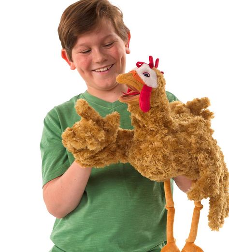 Puppet Show, Hand Puppets, Outdoor Toys, Cute Plush, Plush Animals, Puppets, Kids Toys, Kids Shop, Chicken