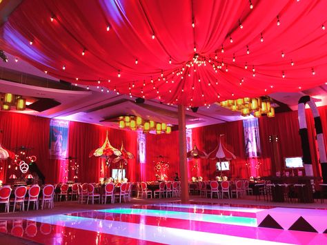 Vintage Circus Theme, Bat Mitzvah Themes, Under The Big Top, Mitzvah Themes, Quinceanera Planning, Ceiling Treatments, 23rd Birthday, Circus Theme, Big Top