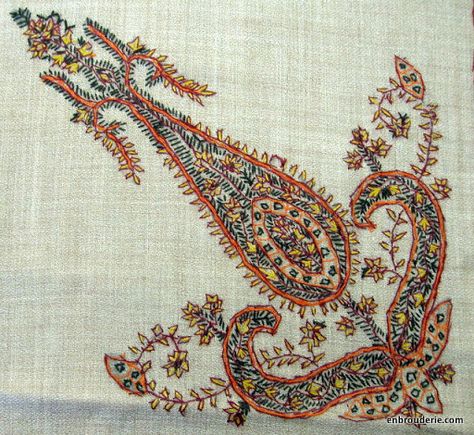 kashmir embroidery border corner Kashmir Embroidery, Kashida Embroidery, Kashmiri Embroidery, Embroidery Border, Indian Patterns, Border Embroidery Designs, Border Embroidery, Art Patterns, Folk Embroidery