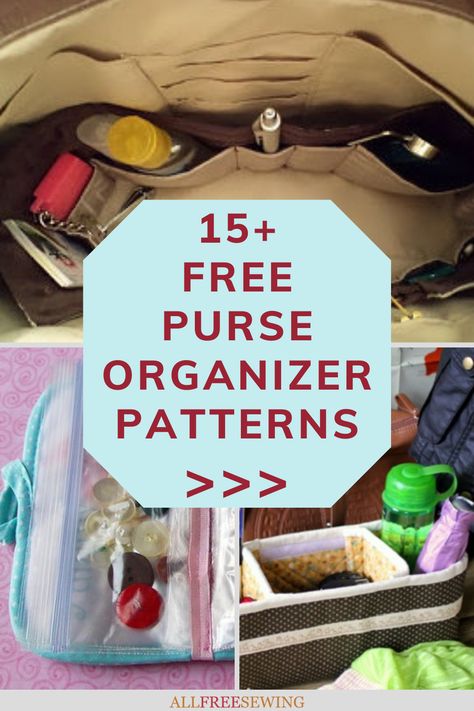 Diy Purse Organizer Insert, Diy Bag Organiser, Purse Organizer Pattern, Make A Purse, Diy Purse Organizer, Purse Organizer Insert, Organizer Diy, Bag Sewing Pattern, Backpack Organization