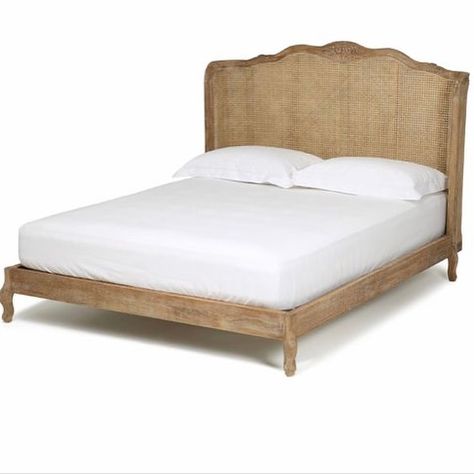 Oak Bed Frame, Cane Bed, Oak Bedroom Furniture, Rattan Bed, Headboard Cover, Oak Beds, Oak Bedroom, Perfect Bedroom, Headboard Storage