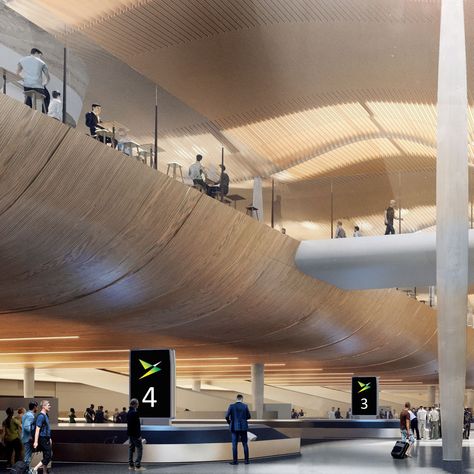 Gallery of ZHA/COX Team Wins Western Sydney Airport Competition - 6 Modern Airport Interior, Airport Interior Design, Rcr Architects, Fluid Architecture, Airport Interior, Modern Airport, Athens Airport, Timeless Interior Design, Sydney Airport