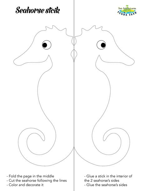 S Is For Seahorse, Seahorse Craft Preschool, Seahorse Craft, Seahorse Crafts, Life Cycles Activities, Color Sheets, Writing Crafts, Camp Ideas, Sea Horse