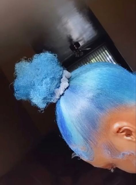 Blue 4c Hair, Appearance Manifestation, Skl Hairstyles, Adore Hair Dye, Periwinkle Hair, Hair Colour Design, Skunk Stripe, Dyed Hair Blue, Peekaboo Hair