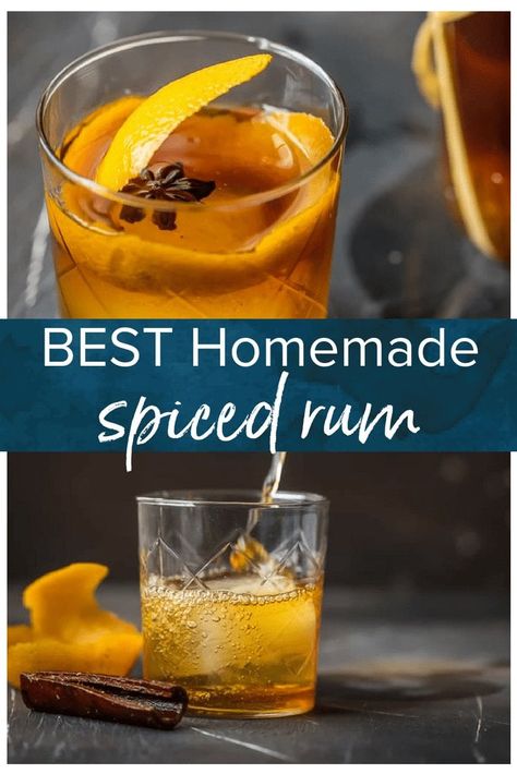 Homemade Spiced Rum Drink Recipe - The Cookie Rookie® Malibu Mixed Drinks, Homemade Rum, Spiced Rum Recipes, Rum Drinks Recipes, Homemade Alcohol, Homemade Liquor, Liquor Recipes, Rum Recipes, The Cookie Rookie