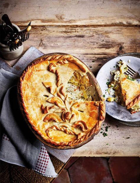 Lancashire cheese, leek and onion pie recipe | Sainsbury's Magazine Vegetarian Pies Recipes, Lancashire Cheese And Onion Pie, Savoury Pie Recipes Vegetarian, Cheese And Onion Pie English, Cheese Onion Pie, Creamy Pie Recipes, Vegetarian Savory Pie, Vegetarian Pies Savoury, Savoury Pie Recipes