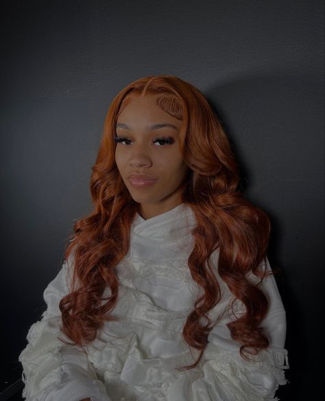 Birthday Hairstyles Ginger, Ginger Wig With Curls, Female Waves Black Women, Auburn Body Wave Wig, Body Wave Ginger Wig, Ginger Bombshell Curls, Light Pink Prom Dress, Ginger Women, Light Pink Dress