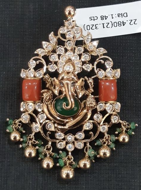 Gold Pendent And Earrings Set, Coral Pendant Indian Gold, Lockets Gold Indian, Ganesh Pendant, Gold Pearl Jewelry, Black Beads Mangalsutra Design, Antique Gold Jewelry Indian, Diamond Pendants Designs, Modern Gold Jewelry