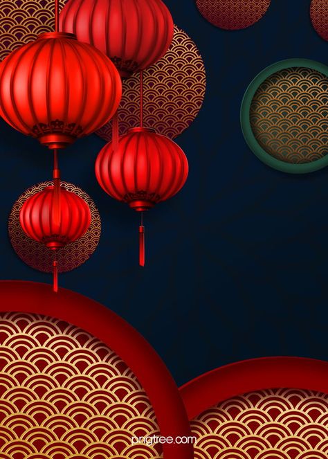 Pola Tradisional Latar Belakang Tahun Baru Imlek Craft Paper Design, New Year Background Images, Professional Illustration, Chinese Background, Drawing Collection, Print Design Template, Chinese New Year Greeting, Chinese New Year 2020, Party Table Settings