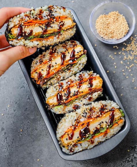 Sushi Sandwiches, Japanese Sushi Rice, Nori Sheets, Vegan Sushi, Sushi Sandwich, Japanese Sushi, Sushi Recipes, Sushi Rice, Sushi Rolls