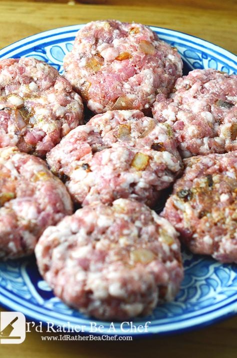 Pork Burgers Recipe | I'd Rather Be A Chef Pork Burgers Recipes, Meat Burger, Steak Burger, Hamburger Recipe, Ground Pork Recipes, Recipe Pork, Recipe Beef, Pork Ham, Pork Steak