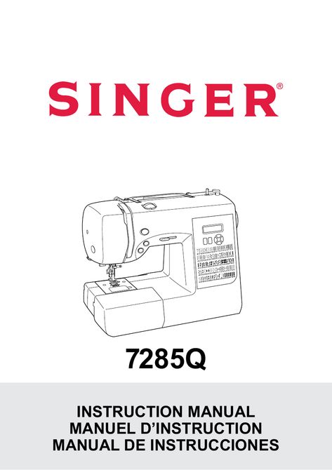 SINGER 7285Q PATCHWORK Instruction Manual User Manual (page 1) Singer Patchwork Sewing Machine, Singer Patchwork 7285q, Sewing Nook, Sewing Machine Instruction Manuals, Sewing Machine Instructions, Sewing Machine Manuals, Knitting Crafts, Beginner Quilt, Sewing Tricks