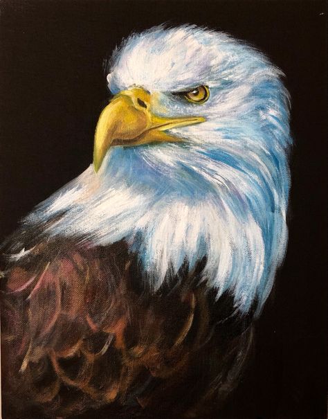 Egal Painting, Bald Eagle Painting Acrylics, Eagle Painting Acrylic Easy, Eagle Painting Acrylic, Eagle Paintings, Bald Eagle Painting, Unique Acrylic Paintings, American Flag Artwork, Eagle Artwork