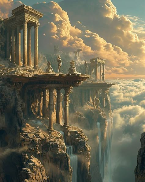 Fantasy Worlds Inspiration, Fantasy Culture Inspiration, Fantasy Realm Aesthetic, Fantasy Setting Inspiration, Fantasy World Painting, Fantasy Aesthetic Art, Fantasy World Ideas, Fantasy World Inspiration, Fantasy World Landscapes