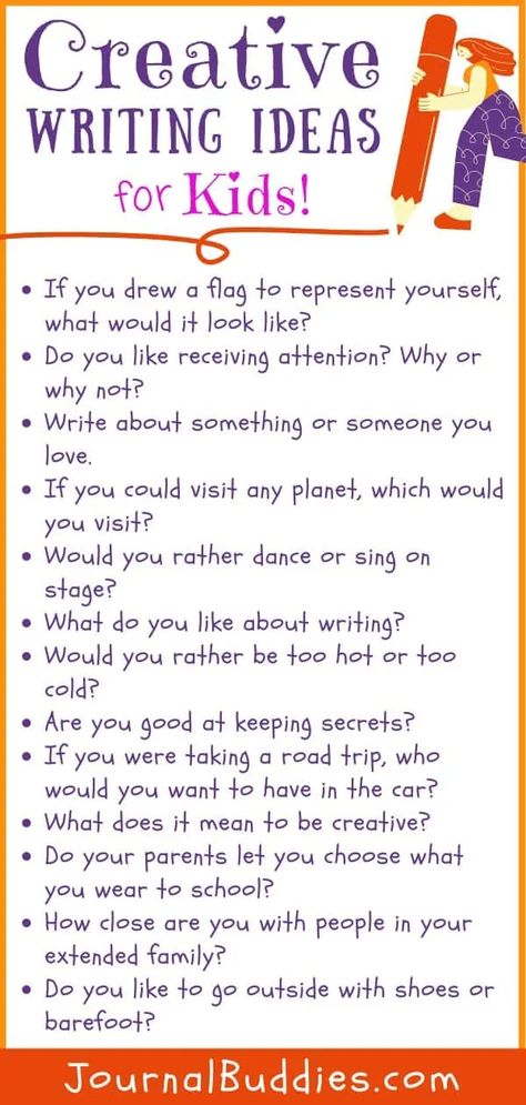 Energize your students’ writing with these new creative writing ideas. These 55 new journal prompts and creative writing ideas for kids promote creativity and fun! #CreativeWritingIdeasForKids #KidsCreativeWritingPrompts #JournalBuddies Creative Writing Class Ideas, Writing Exercises For Kids, Writing Ideas For Kids, Creative Writing Topics, Nanny Diaries, Writer Resources, Creative Writing For Kids, English Creative Writing, Creative Writing Exercises