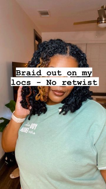 Ashley on Instagram: "Braid out anyone? I have been in a curly locs mood all month long! I washed my hair and decided to do a braid out for some added texture. I was walking around like Celie from The Color Purple all last week but the end results was worth the wait. Let’s go into this new week with a bright outlook and remember no matter what: you’re enough, you’re amazing, and you are so loved 💚 Products Used: rose water/Nairobi foam/ design essentials anti itch oil #locs #loccommunity #loci Loc Or Lco Method, Taking Care Of Locs, Washing Locs, Washing Locs No Retwist, Loc Maintenance Products, Anti Itch, Braid Out, Design Essentials, New Week