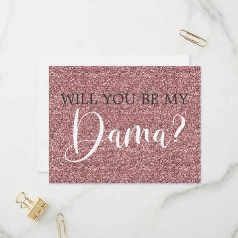 Rose Gold Faux Glitter Quinceanera Dama Proposal Invitation Postcard #Ad , #Sponsored, #Quinceanera#Glitter#Proposal#Dama Dama Quinceanera, Quinceanera Invitation, Gold Chic, Dog Bowtie, Pink Glitter, Quinceanera, Invitation Design, Pink Rose, Keep It Cleaner