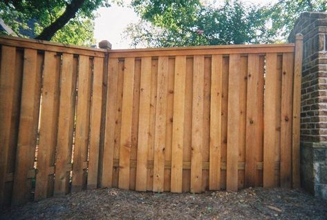 Shadow Box Fences - Chamblee Fence Company Shadow Box Fence, Wood Fencing, Wood Fences, Tudor Revival, Fencing Companies, Wood Fence, Fencing, Shadow Box, Outdoor Space