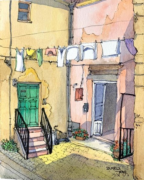 Reference Photos Easy, Urban Sketching Reference Photos Easy, Urban Sketching Reference, Urban Sketching Reference Photos, Sketching Reference, Watercolour Ideas, Pen And Wash, Travel Sketchbook, Easy Art