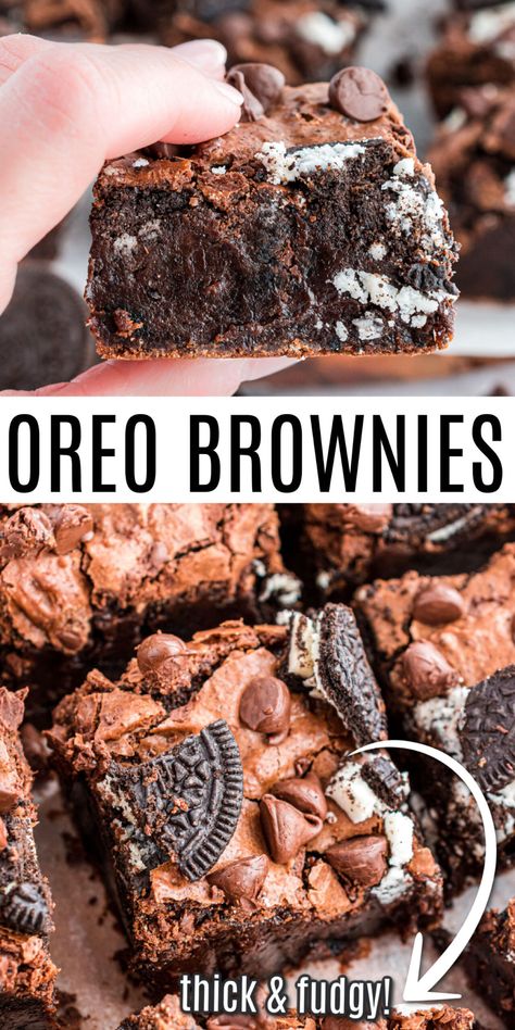 Oreo Chocolate Brownies, Brownie Oreo Cookie Bars, Homemade Oreo Brownies, Cookies And Cream Oreo Brownies, How To Make Oreo Brownies, Easy Oreo Brownies, Brownies With A Twist, Cookie And Cream Brownies, Different Kinds Of Brownies