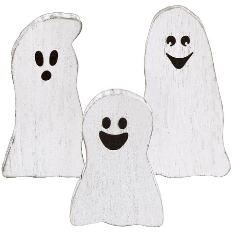 PRICES MAY VARY. Halloween Ghost Decor: this decorative set comes with 3 wooden Halloween ghost decorations, ensuring an abundant quantity to fill your home or party venue with festive cheer; There are 3 height combinations, 4.72 inches / 12 cm, 3.94 inches / 10 cm, and 2.76 inches / 7 cm making them suitable for any decorative arrangement Cute Design: featuring classic black and white colors, these wooden ghosts sign seamlessly blend with any Halloween themed decor; Placed on layered trays, tab Wooden Ghost, Tiered Tray Decorations, Ghost Theme, Home Shelf, Ghost Decor, Halloween Ghost Decorations, Decorative Set, Ghost Signs, Ghost Decoration