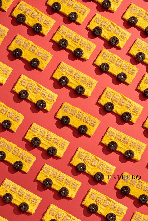 Edible School Buses Beginning Of School Year, School Bus Safety, Bus Safety, Edible Creations, School Buses, Yellow Foods, Beginning Of School, All Aboard, Edible Art