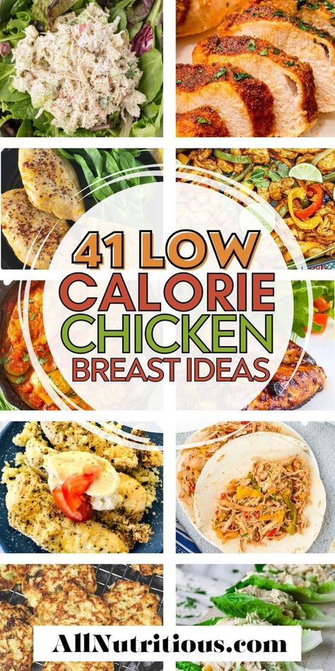 Say hello to easy chicken dinners with our handpicked collection of low calorie recipes! These are great for a healthy meal plan and will not only save you time in the kitchen but also help you achieve your health goals without sacrificing flavor. No Calorie Dinner Recipes, Healthy Filling Chicken Recipes, Healthy Fast Chicken Recipes, Fast Healthy Chicken Recipes, Healthy Low Calorie Chicken Dinners, Low Cal Baked Chicken Recipes, Best Diet Recipes Low Calories, Low Calorie Meals For Family, Low Calorie Chicken Lunch Ideas