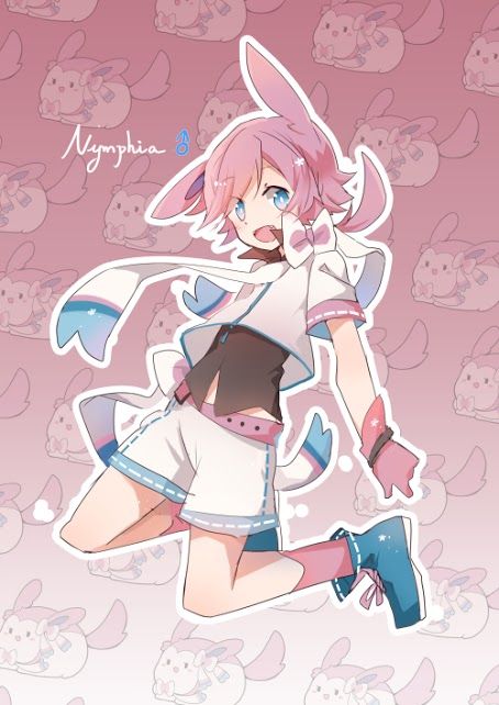 Sylveon Male Eeveelution Gijinka, Sylveon Human, Sylveon Gijinka, Sylveon Wallpaper, Sylveon Cosplay, Human Pokemon, Pokémon Gijinka, Fanfiction Ideas, Pokemon Human Form