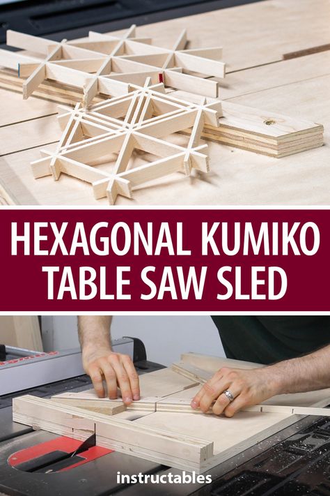 Free Kumiko Table Saw Sled - Plans, Japanese Kumiko, Kumiko Patterns, Japanese Woodworking Projects, Japanese Carpentry, Lumber Rack, Table Saw Sled, Easy Table, Table Saw Jigs