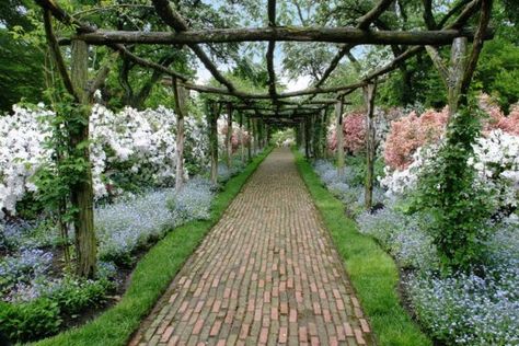 55 Inspiring Pathway Ideas For A Beautiful Home Garden Old Westbury Gardens, White Flowering Plants, Westbury Gardens, Old Westbury, Walkways Paths, Beautiful Home Gardens, Formal Gardens, Garden Pathway, Garden Structures