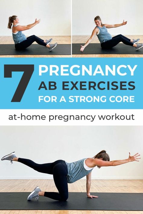 Maintain strong abs during pregnancy with this at home pregnancy workout! A strong core has so many benefits for pregnant women, including reduced risk of back pain during pregnancy and faster postpartum recovery. Pre Natal Pilates, Basic Core Strengthening Exercises, Prenatal Ab Workout, Safe Core Exercises During Pregnancy, Pregnancy Safe Core Workouts, Deep Core Exercises Pregnancy, Prenatal Core Exercises, Pregnancy Ab Exercises, Pregnancy Safe Core Exercises