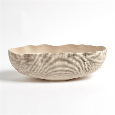 Sisal Oval Bowl French Country Rustic, Oval Bowl, Global Supply Chain, Phillips Collection, Global Views, Decorative Bowl, Rustic White, Framed Mirror Wall, Kathy Kuo Home