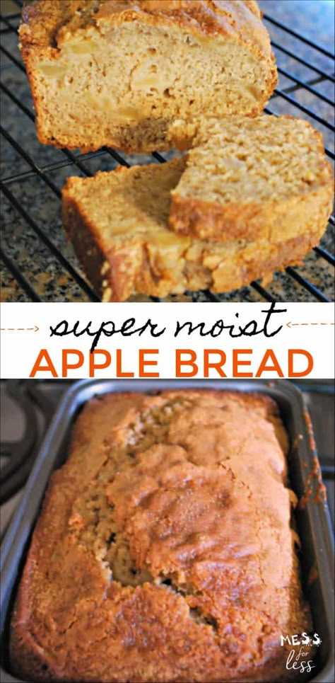 Apple Bread made with Apple Sauce - Mess for Less Different Breads To Make, Apple Bread Recipe Moist, Apple Breads, Moist Apple Bread, Recipe Using Applesauce, Applesauce Recipes, Fall Bread, Recipe Using Apples, Applesauce Bread