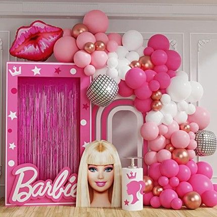 Barbie Decorations, Barbie Party Decorations, Barbie Theme Party, Idee Babyshower, Princess Theme Party, Barbie Birthday Party, Barbie Theme, Barbie Cake, Princess Theme