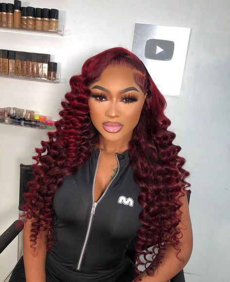 pretty & unique buss down wig. follow for more content. All Pink Hair, Short Haircut Tutorial, Red Hair Looks, Frontal Wig Hairstyles, Haircut Tutorial, Hair Diy, Dyed Hair Inspiration, Short Haircuts For Women, All Pink