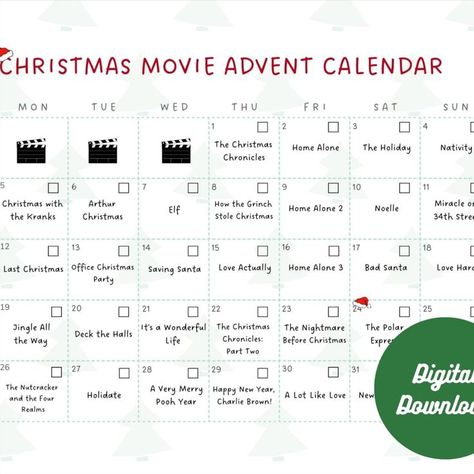 Movies included:
The Christmas Chronicles, Home Alone, The Holiday, Nativity, Christmas with the Kranks, Arthur Christmas, Elf, How the Grinch Stole Christmas, Home Alone 2, Noelle, Miracle on the 34th Street, Last Christmas, Office Christmas Party, Saving Santa, Love Actually, Home Alone 3, Bad Santa, Love Hard, Jingle All the Way, Deck the Halls, It’s a Wonderful Life, The Christmas Chronicles: Part Two, The Polar Express, A Christmas Story, The Nutcracker and the Four Realms, Holidate etc Date Night Calendar, Movie Advent Calendar, Advent Calendar Christmas, Xmas Movies, Christmas Bucket List, Birthday Presents For Friends, Christmas Bucket, Bad Santa, Calendar Christmas