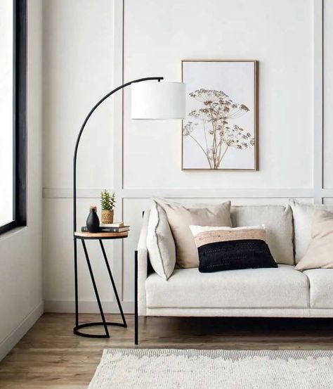 Lamp Shade Living Room, Living Room Lamps Table Modern, Modern Living Room Lamps Floor Lamps, Standing Lamp With Table, Living Room Lamp Table, Organic Modern Living Room Floor Lamp, Side Table Lamp Living Room, Standing Lights For Living Room, Lamp Floor Living Room