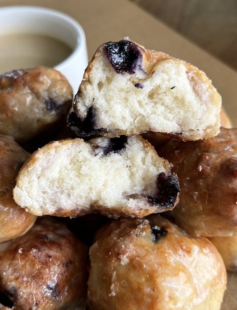 Maple Blueberry Sourdough Donut Holes — Well Made by Kiley Brioche Donut Fillings, Sourdough Doughnut Holes, Sourdough Donuts Air Fryer, Sourdough Discard Doughnut Recipe, Sourdough Breakfast Ideas, Sourdough Donut Holes, January Baking, Sourdough Inspiration, Sourdough Donut