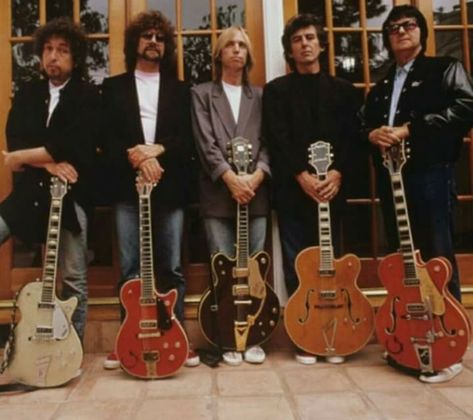 'The Traveling Wilburys' Traveling Wilburys, Travelling Wilburys, Jeff Lynne, Roy Orbison, Five Guys, Rock Tees, Tom Petty, George Harrison, Music Legends