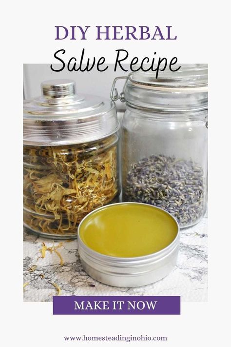 Healing Salve Recipe Diy, Herbal Infused Oil, Lavender Salve, Herbal Salve Recipes, Salves And Balms, Balms And Salves, Healing Salve Recipe, Homemade Salve, Wild Crafting